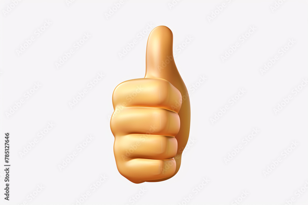 3D thumbs up emoji with shadows and light effects 3D thumbs up emoji with shadows and light effects