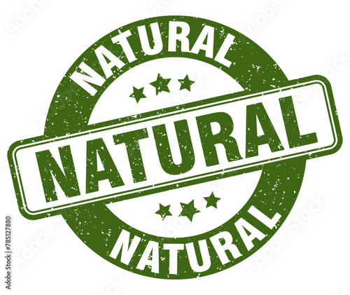 natural stamp. natural label. round grunge sign