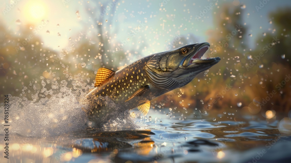The Leaping Fish at Sunset The Leaping Fish at Sunset