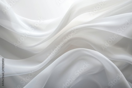 A white fabric with a wave pattern