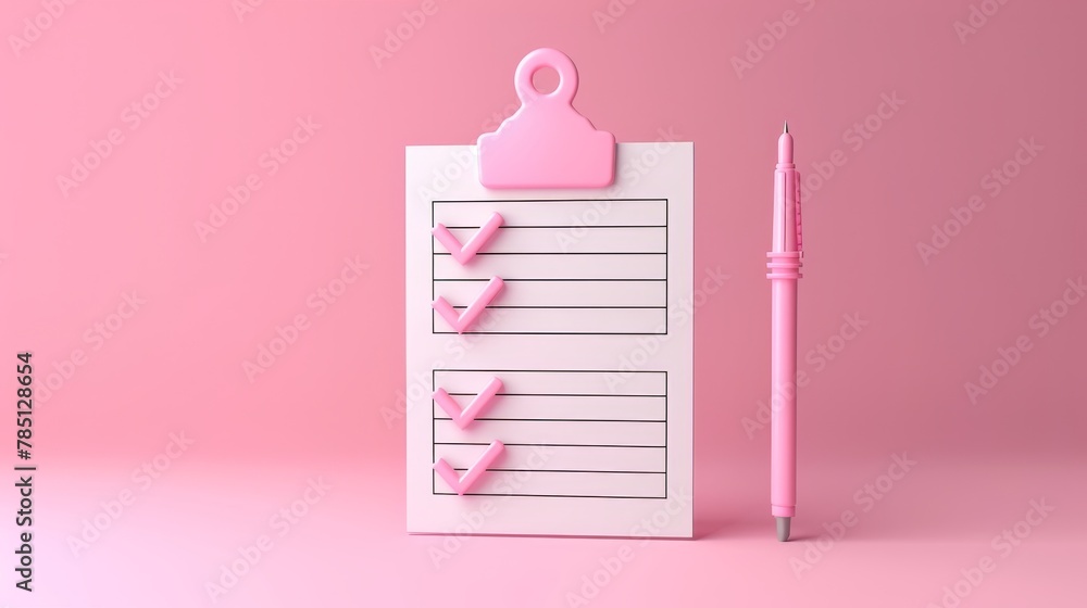 This 3D render of a todo list with ticks represents a task or test paper form. It can be used as an efficient way to manage work, for a business project, assignment or exam, notes or questionnaires. This 3D render of a todo list with ticks represents a task or test paper form. It can be used as an efficient way to manage work, for a business project, assignment or exam, notes or questionnaires.