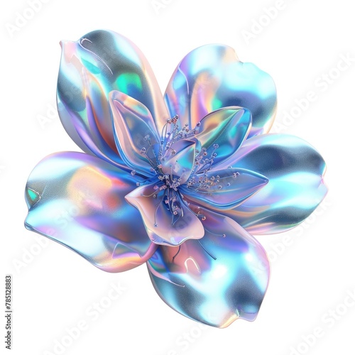 Radiant Abstract Floral Artwork with Vibrant Hues and Translucent Petals © dashtik