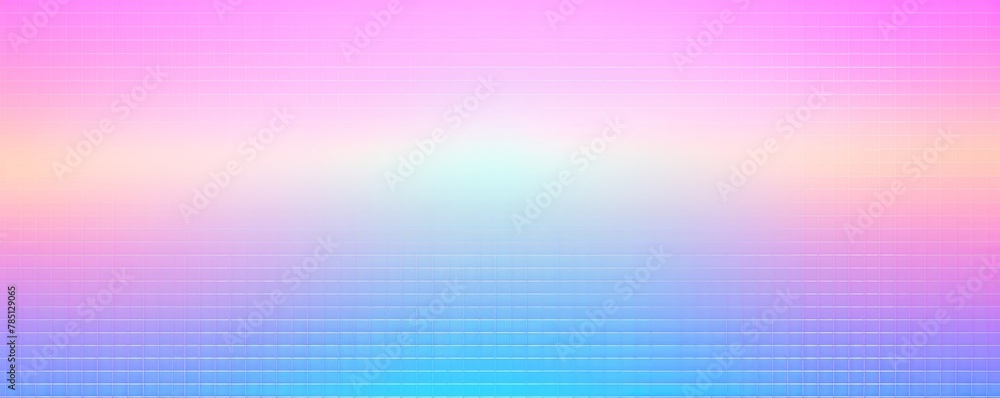 Holographic background with vertical gradient, pastel rainbow color, grainy texture with copyspace and blank empty copy space for photo text or design