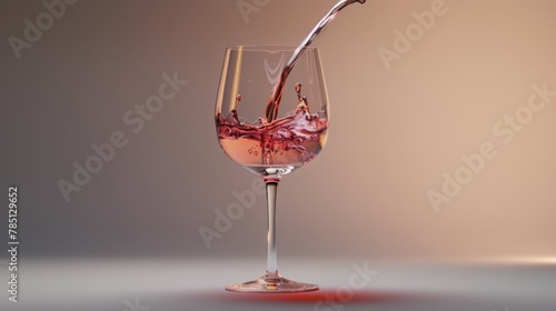 Red Wine Pouring into Glass