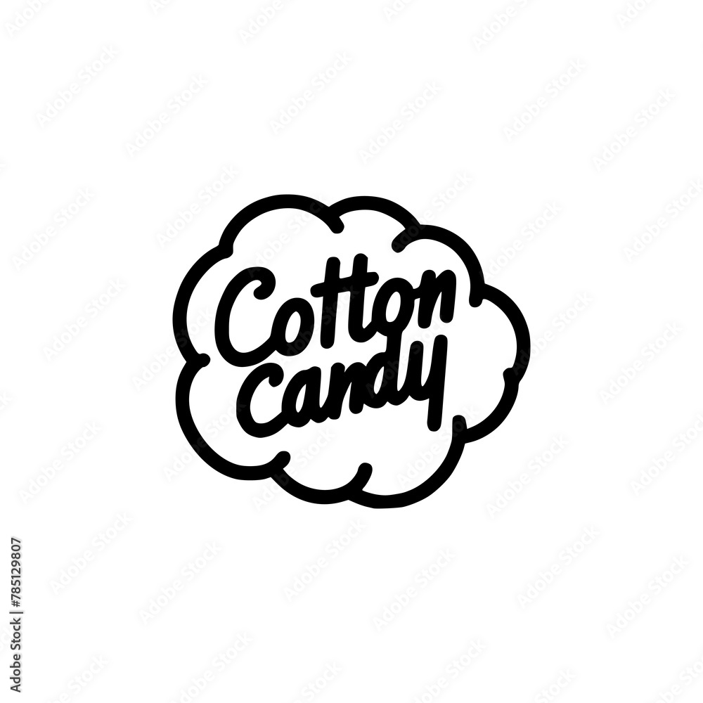 cotton candy sweet snack logo vector illustration template design cotton candy sweet snack logo vector illustration template design