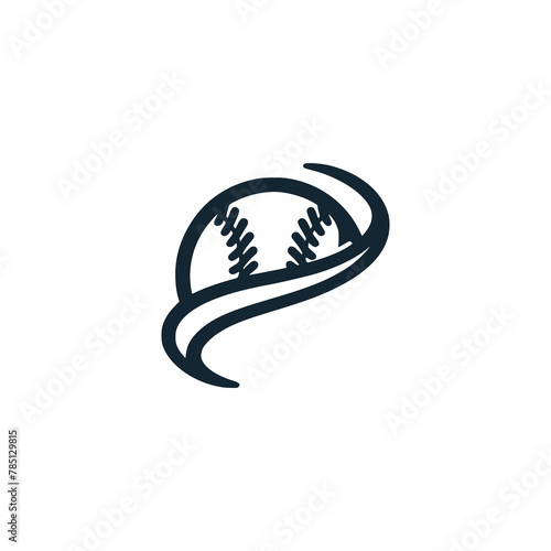 softball sport logo vector illustration template design