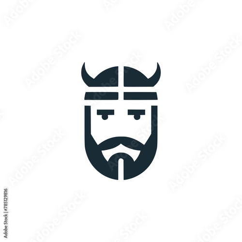 scandinavian europe man logo vector illustration template design
