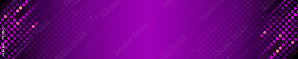 Abstract purple dotted banner with copy space. Horizontal background. Vector illustration. Abstract purple dotted banner with copy space. Horizontal background. Vector illustration.
