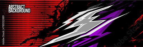 Car wrap decal designs. Abstract racing and sport background for racing livery or daily use car vinyl sticker. Vector eps 10.