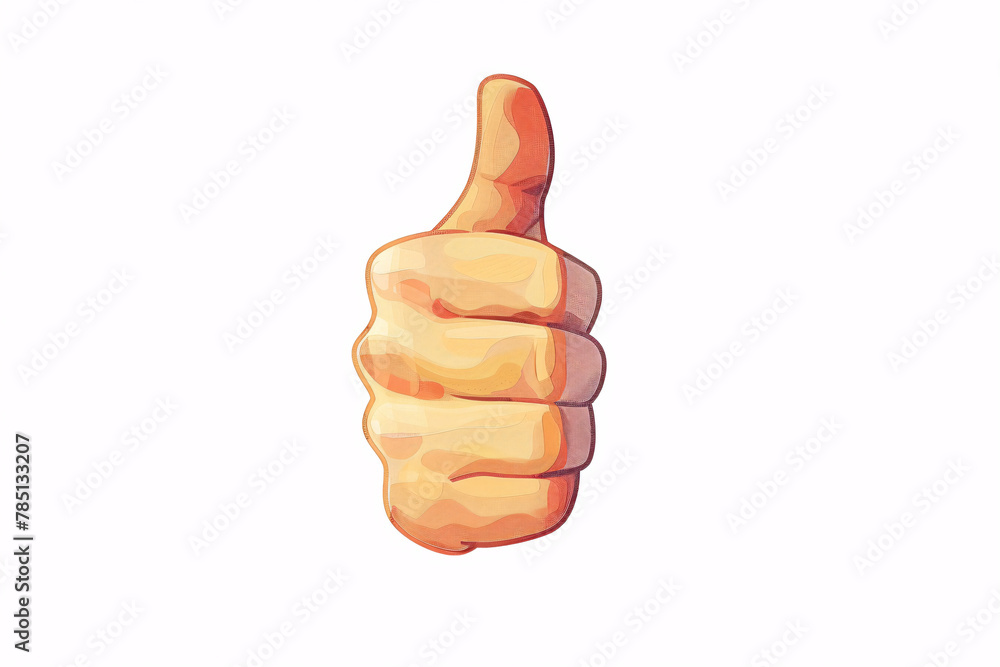 Cartoon of a hand giving a thumbs-up sign Cartoon of a hand giving a thumbs-up sign