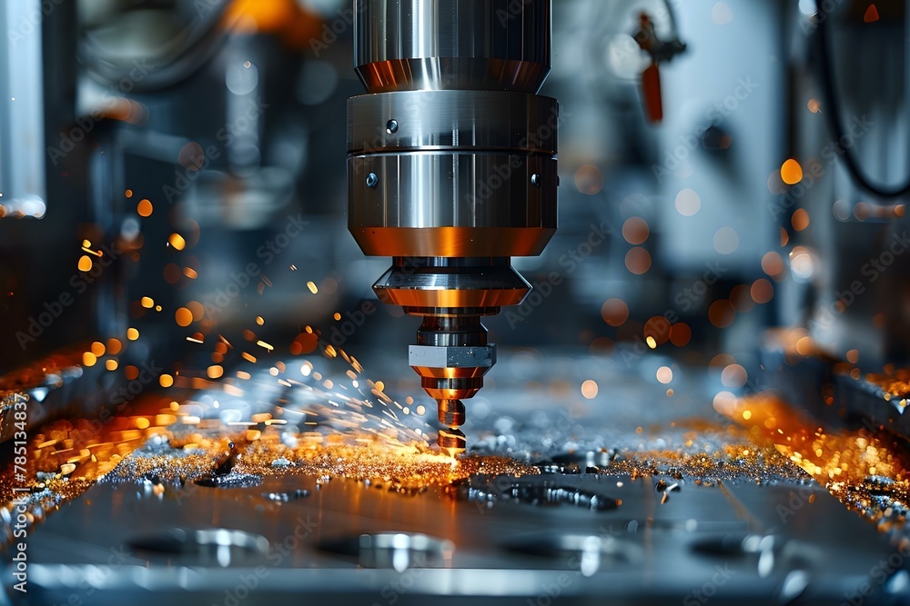Precision Metalwork: CNC Precision in Action. Concept Metalworking, CNC, Precision Machining, Manufacturing Processes, Metal Fabrication