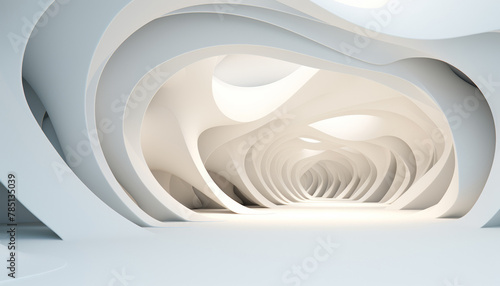3D White Interior Background © BazziBa