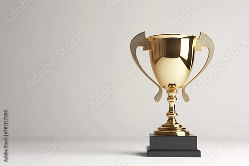 gold cup isolated on white