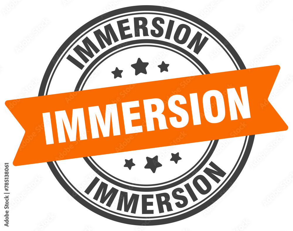 Fototapeta premium immersion stamp. immersion label on transparent background. round sign