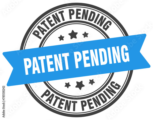 patent pending stamp. patent pending label on transparent background. round sign
