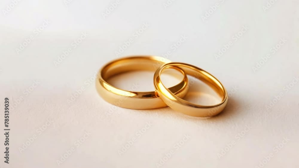 2 beautiful classical golden wedding rings. Symbol of devotion and love. White isolated background. Gold jewelry. Wedding celebration details close up. Traditional accessories closeup. 2 beautiful classical golden wedding rings. Symbol of devotion and love. White isolated background. Gold jewelry. Wedding celebration details close up. Traditional accessories closeup.