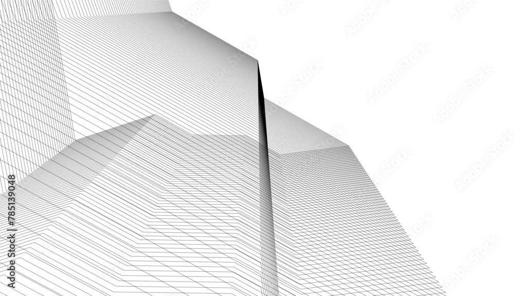 Architecture building 3d. Concept sketch. Architecture building 3d. Concept sketch.