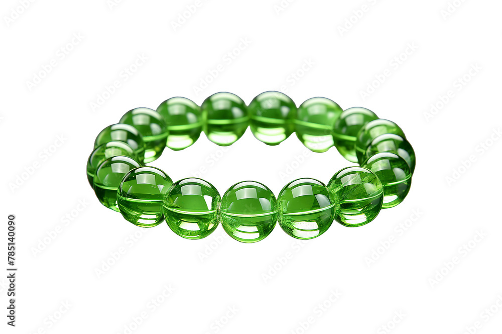 Obraz premium Peridot Bead on transparent background.