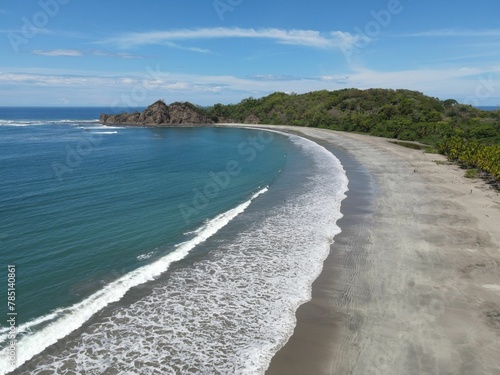 Wide Deserted Beach in Costa Rica