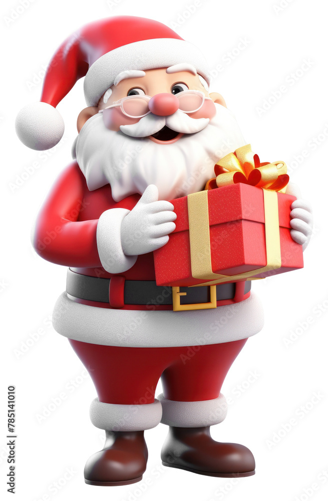 PNG Santa claus cartoon gift white background. AI generated Image by rawpixel. PNG Santa claus cartoon gift white background. AI generated Image by rawpixel.