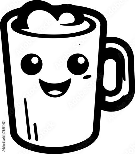 Cute Quaffs Symbol of Charming Beverages Petite Pours Emblematic Vector Logo