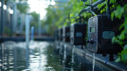 Smart metering system monitoring water usage in real-time photo