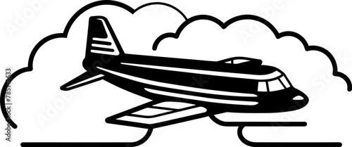 Whimsy Wings Playful Flight Symbol Sketchy Soaring Doodled Airplane Logo