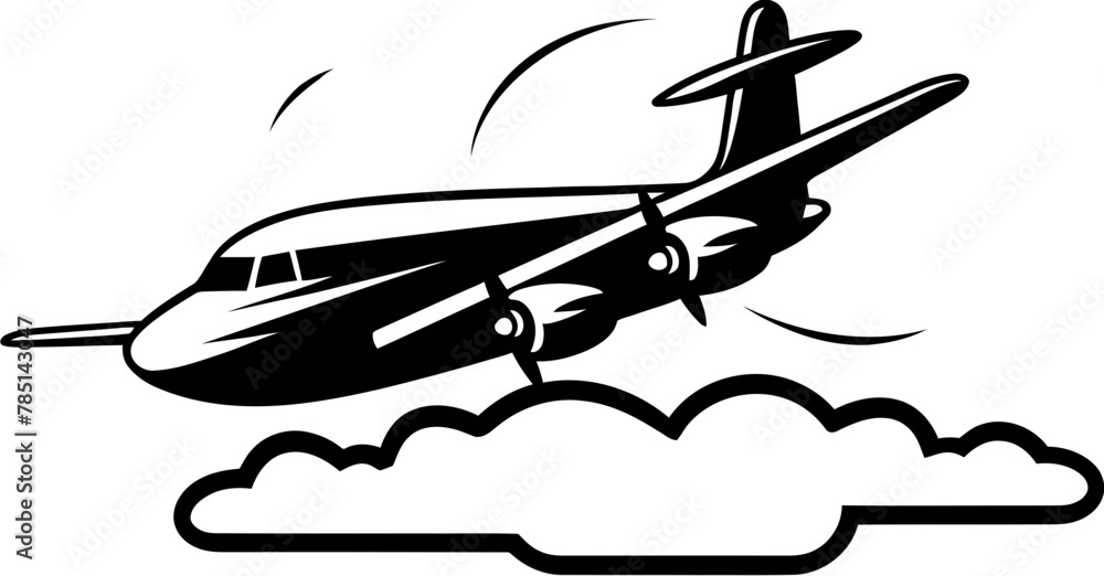 Doodle Dreams Whimsical Aircraft Icon Flight Sketches Sketchy Airplane Symbol