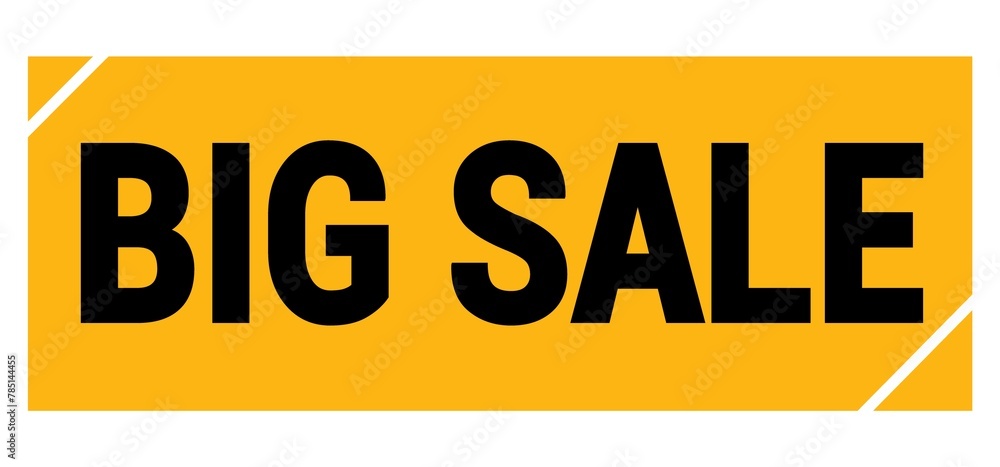 BIG SALE text on yellow-black grungy stamp sign. BIG SALE text on yellow-black grungy stamp sign.