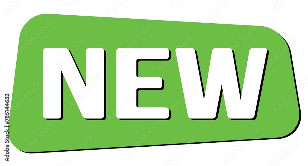 NEW text on green trapeze stamp sign. NEW text on green trapeze stamp sign.