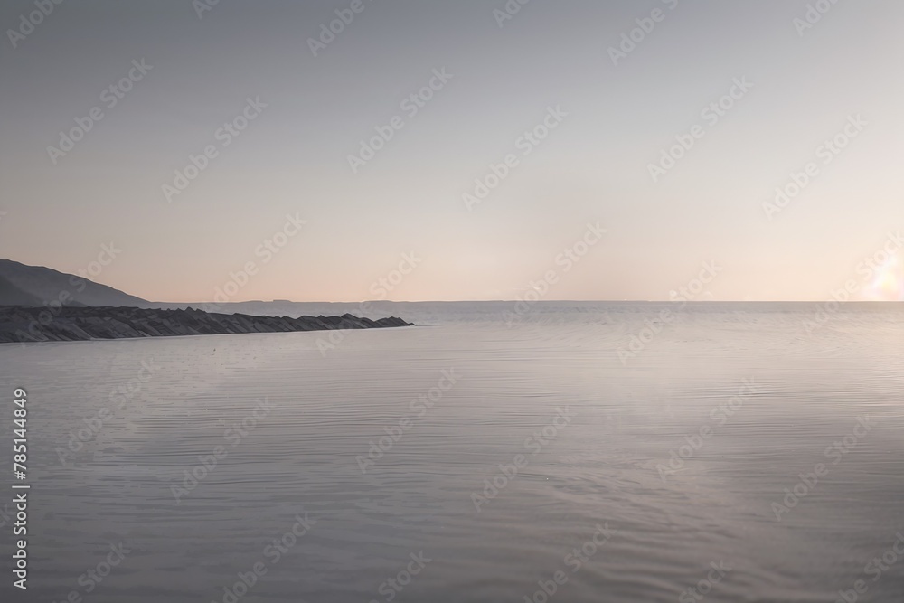 an image of a beautiful day at the sea shore during the sunset