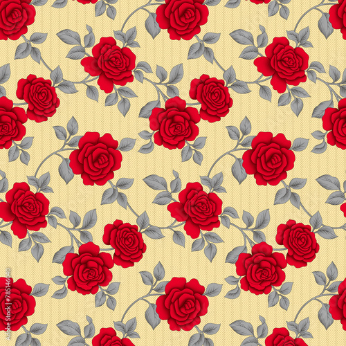 Floral Repeat colored pattern in Petals look