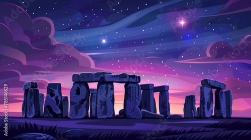 Stonehenge at Dusk with Mystical Twilight Aura