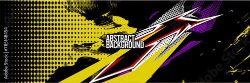 Car wrap decal designs. Abstract racing and sport background for racing livery or daily use car vinyl sticker. Vector eps 10.