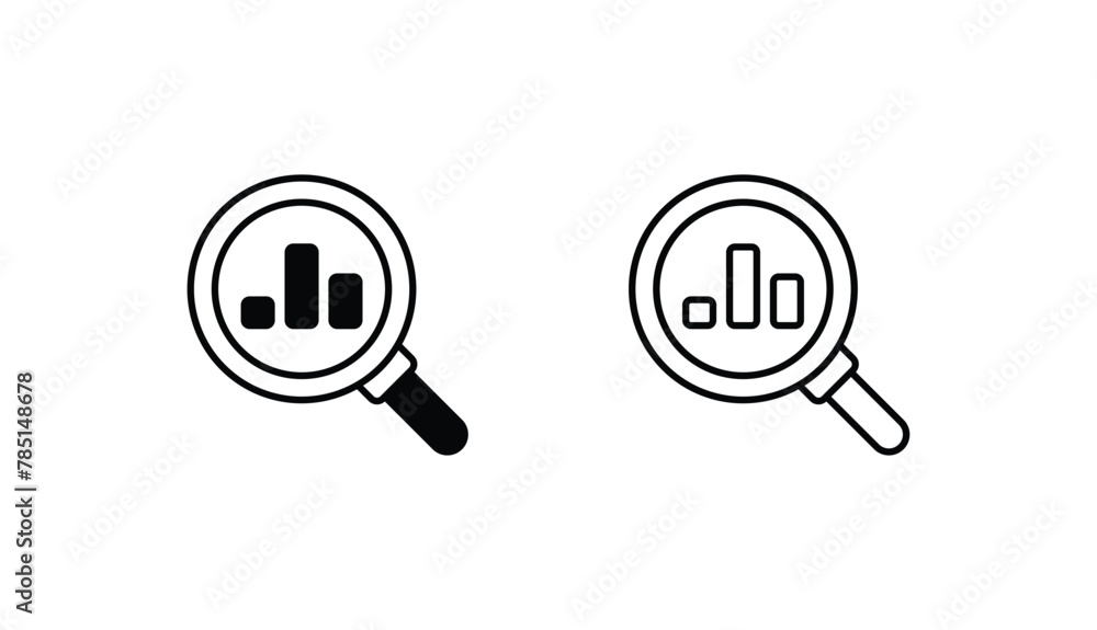 Market Research icon design with white background stock illustration Market Research icon design with white background stock illustration