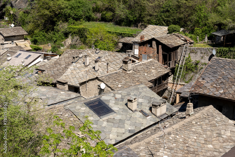 panorama of the Aosta valley seen from the Bard fort