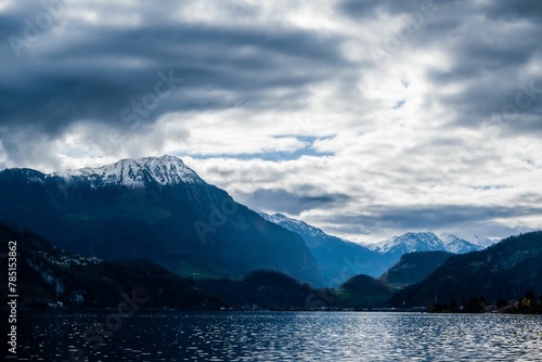 Scenic landscape in Swiss Alps