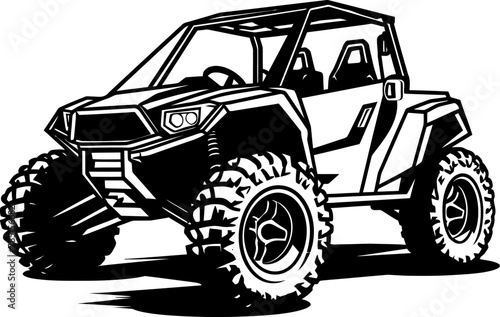 Outdoor Voyager UTV Emblem Design Adventure Cruiser Sport Vehicle Logo Icon