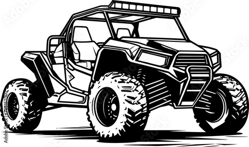 Trail Trekker UTV Logo Icon for Outdoor Exploration Sport Vehicle Explorer UTV Emblem Symbolizing Adventure