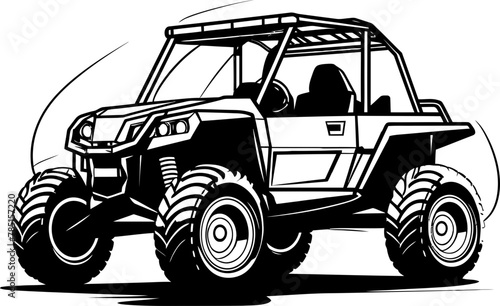 Trail Trekker UTV Logo for Nature Lovers Sport Vehicle Explorer Vector Emblem for UTV Enthusiasts
