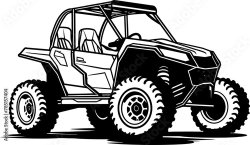 UTV Trail Master Vector Emblem for Outdoor Enthusiasts Terrain Tamer UTV Emblem Symbolizing Adventure