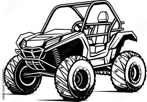 Adventure Maverick UTV Emblem for Exploration Nature Voyager Sport Vehicle Icon Design