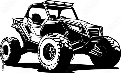 Off Road Explorer Emblematic UTV Design Adventure Cruiser Logo Icon for Wilderness Exploration