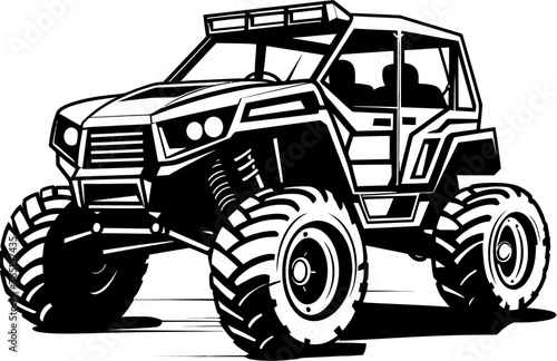 Trail Trekker Emblematic Design for UTV Enthusiasts Wilderness Warrior Logo Icon for Terrain Conquerors