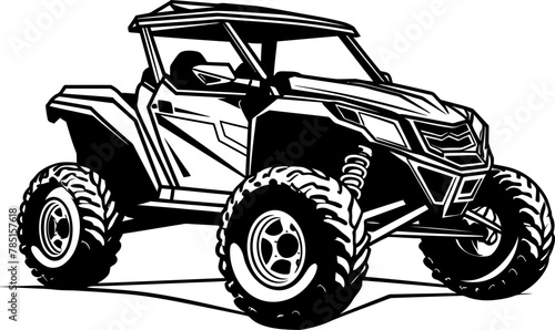 Trail Maverick Off Road Vehicle Emblem Wilderness Warrior UTV Vector Design
