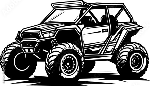Trail Blazer Off Road Vehicle Icon Wilderness Wanderer UTV Vector Symbol
