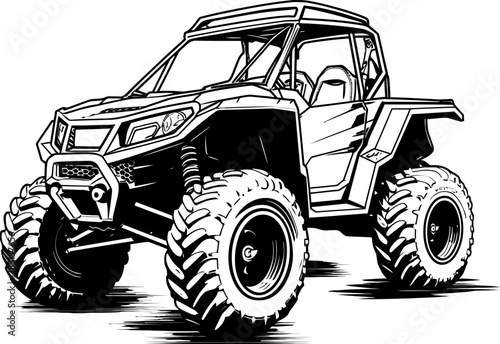 Wilderness Voyager UTV Vector Logo Terrain Dominator Sport Vehicle Icon
