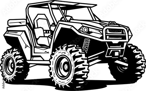 Outdoor Explorer Off Road Vehicle Logo Wilderness Warrior UTV Emblem Design