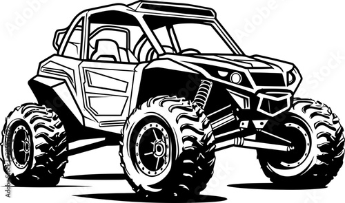 Off Road Connoisseur Sport Vehicle Emblem Adventure Conqueror UTV Vector Design