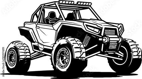 Wilderness Navigator UTV Logo Emblem Terrain Explorer Sport Vehicle Vector